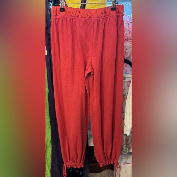 NWT Free People FP Intimately Don't Look Back Lounge Pants deep cherry red - XS - Picture 8 of 9